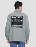 American Jeans Print Baby Canvas Kemeja Oversize Pria