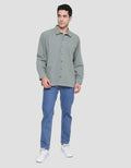 American Jeans Print Baby Canvas Kemeja Oversize Pria