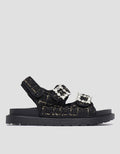 Details Text Print Women's Slingback Sandals