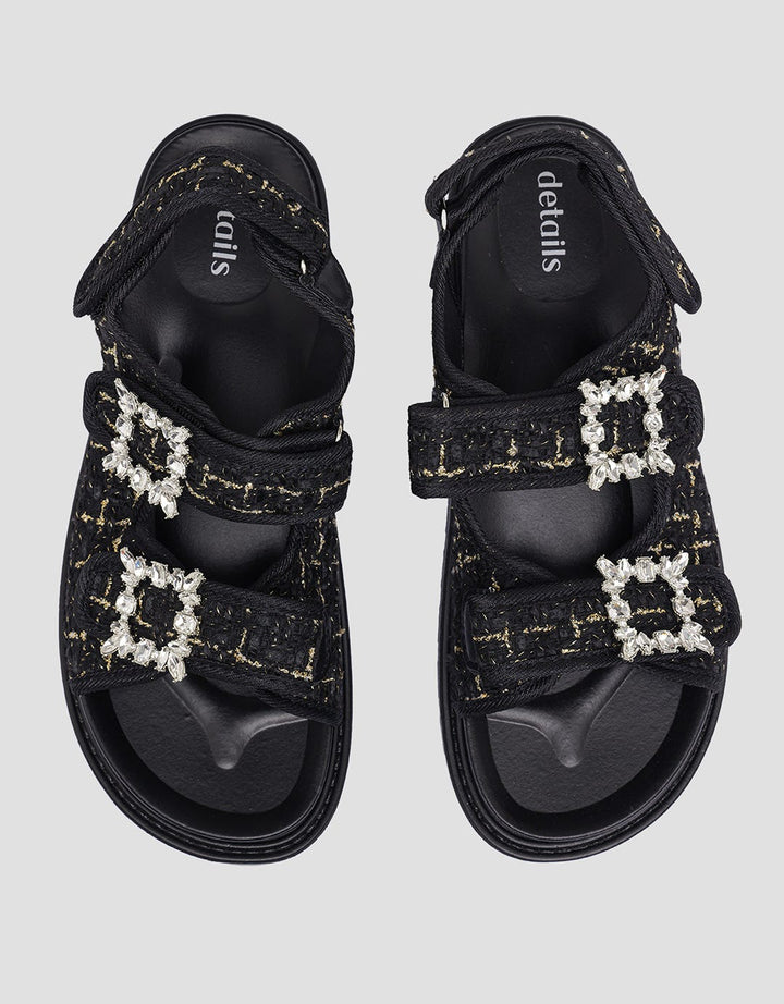 Details Text Print Women's Slingback Sandals