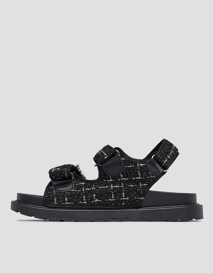 Details Text Print Women's Slingback Sandals