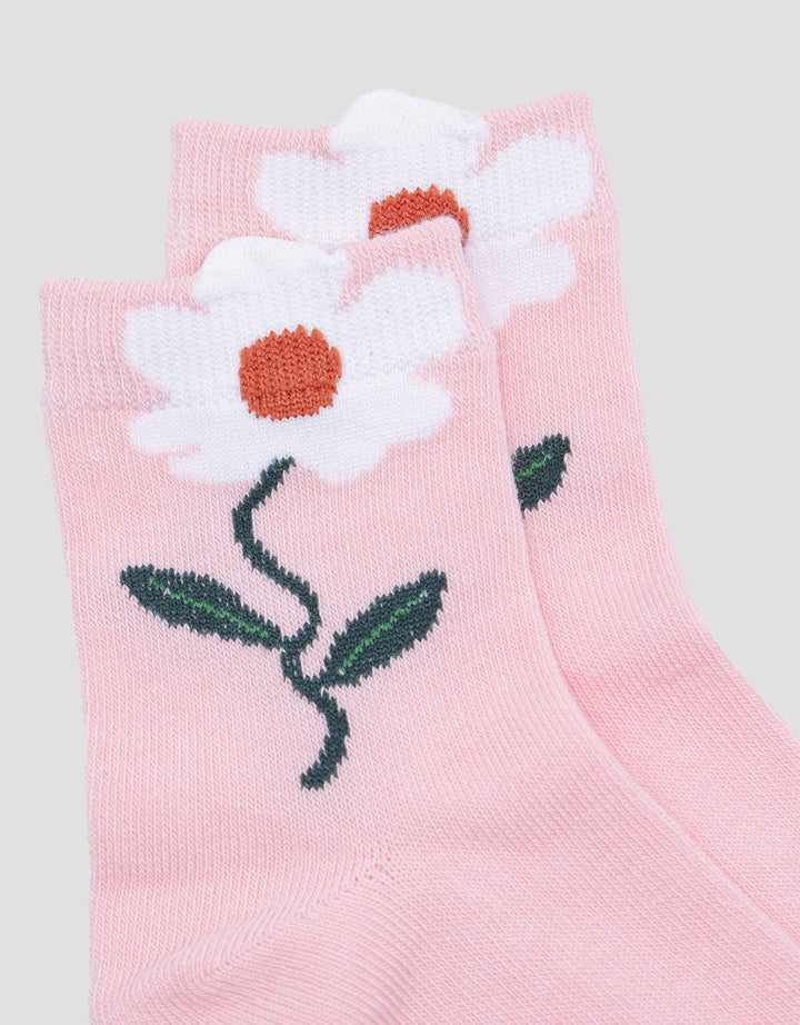 Kidz Too Flower Print Kaus Kaki Anak Perempuan