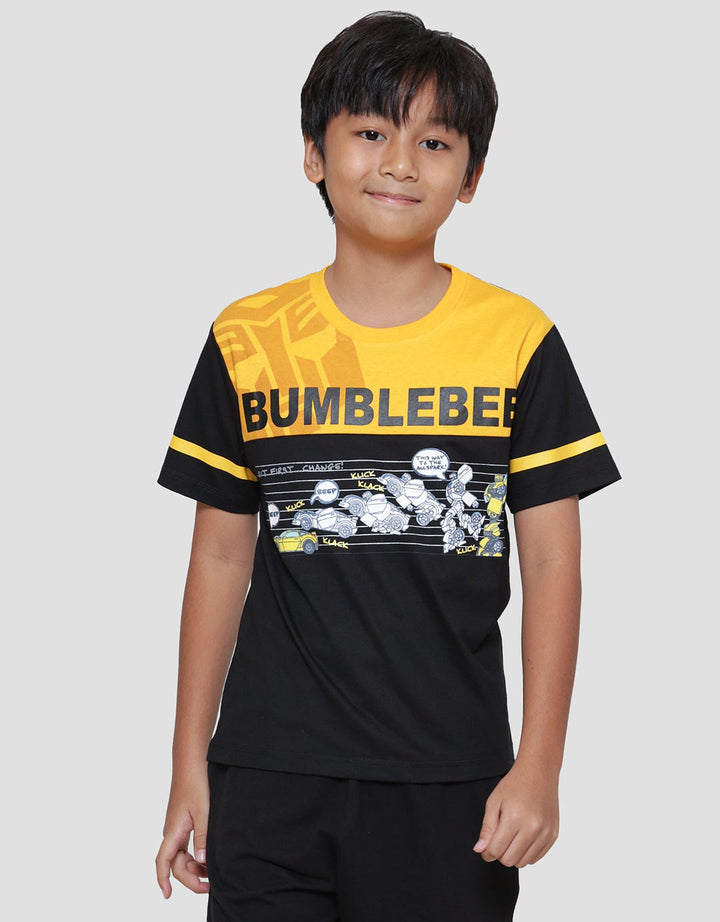 Character Bumblebee Print Kaos Anak Laki-laki
