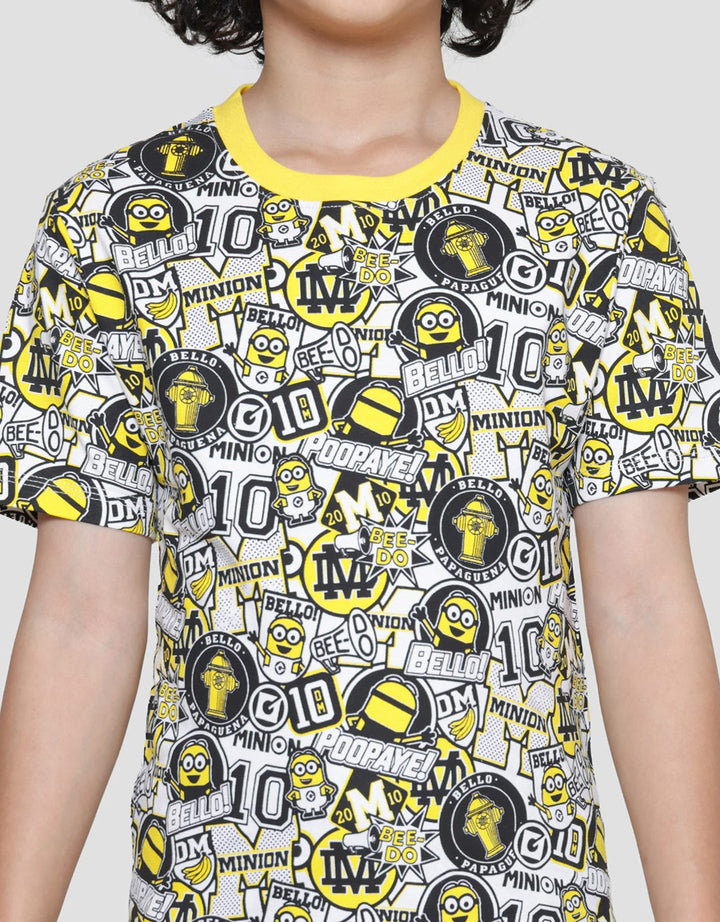 Character Minions Classic Kaos Lengan Pendek Anak Laki-laki