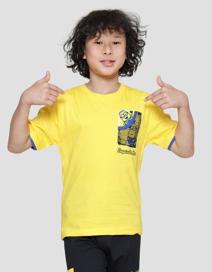 Character Minions Classic Kantong Jaring Kaos Anak Laki-Laki