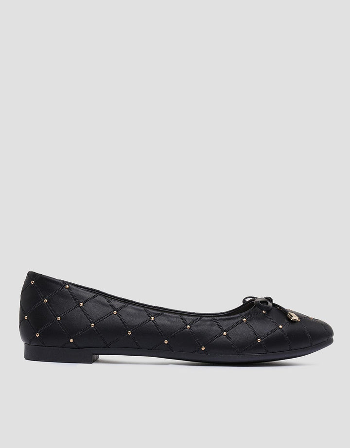 Details Texture Ribbon Sepatu Flat Wanita