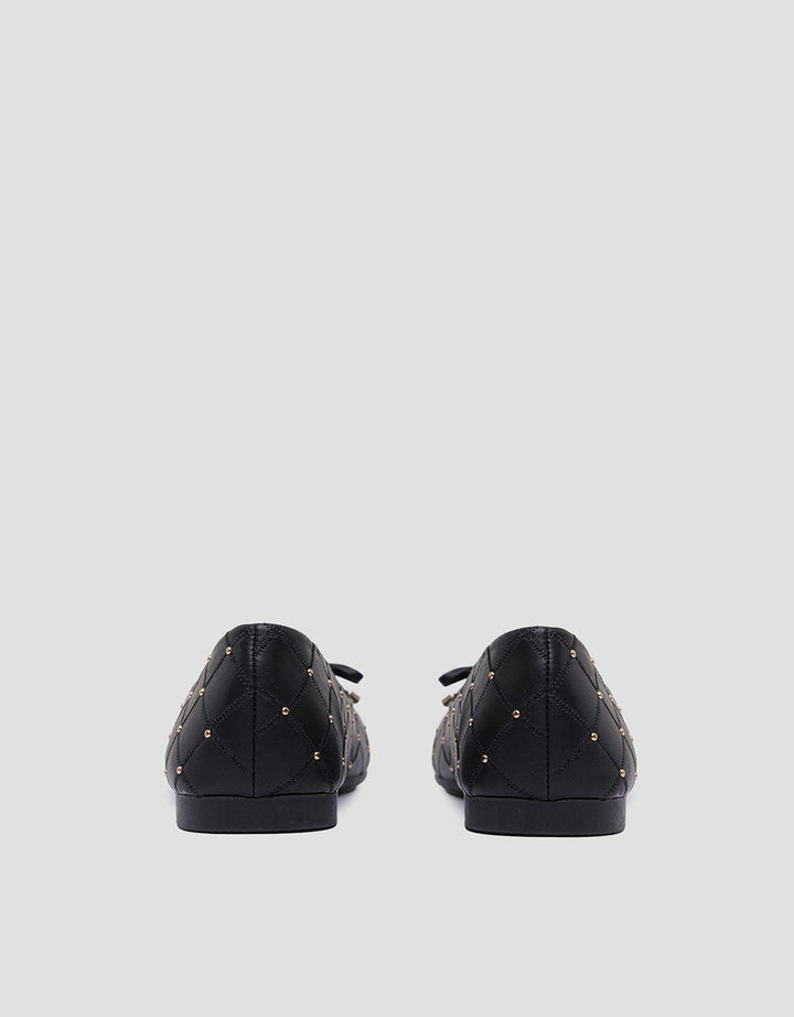 Details Texture Ribbon Sepatu Flat Wanita