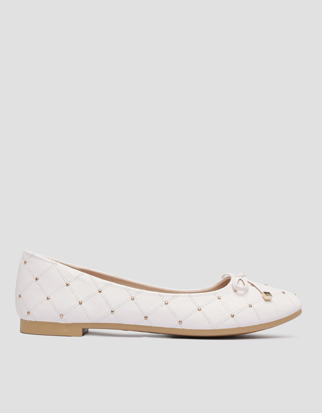 Details Texture Ribbon Sepatu Flat Wanita