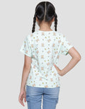 Little M Bear Print Girls T-Shirt
