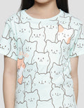 Little M Line Cat Kaos Anak Perempuan