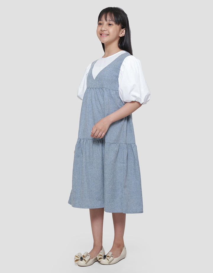 Nevada Woven Midi Dress Short Sleeve Girls