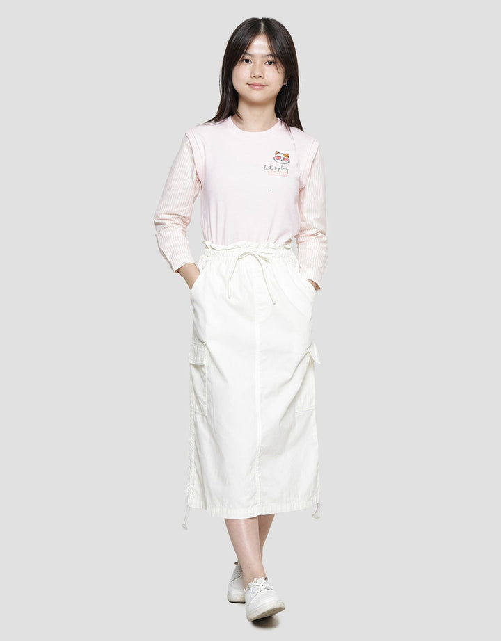 Nevada Pocket Cargo And Stopper Rok Midi Anak Perempuan