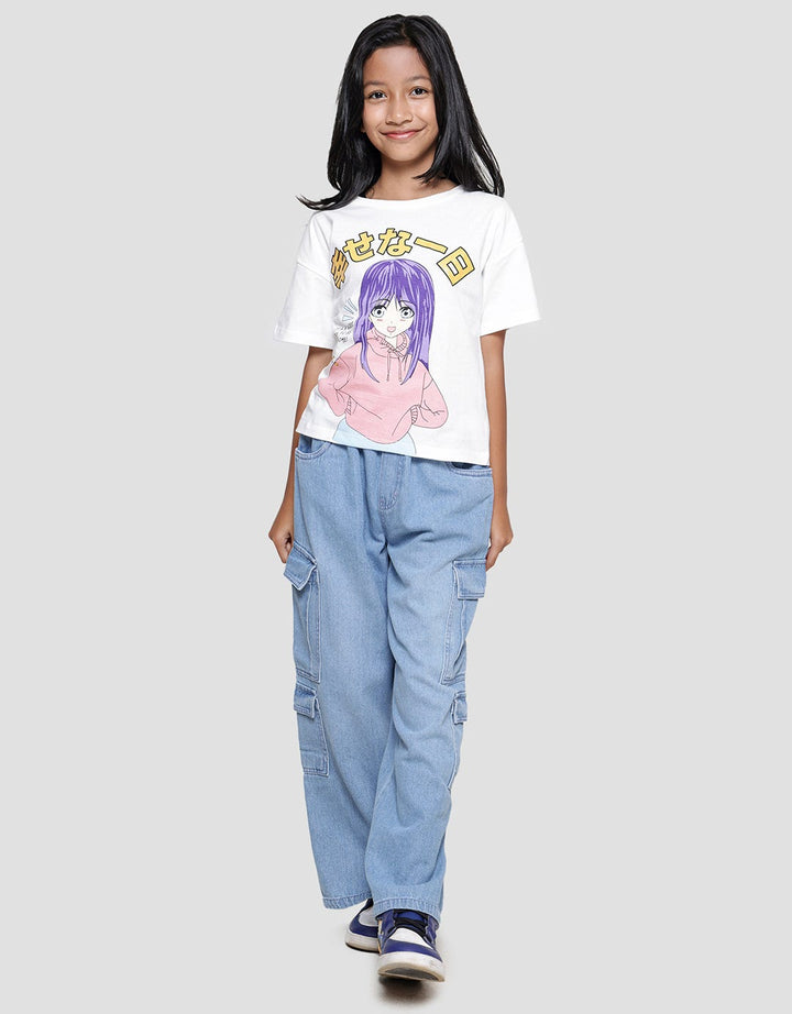 Nevada Boxy Anime Awesome Kaos Anak Perempuan