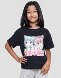 Nevada Boxy Anime And Cat Kaos Lengan Pendek Anak Perempuan