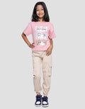 Nevada Boxy Anime 3 Girls Colase Kaos Lengan Pendek Anak Perempuan