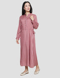 Anyday Small Stripe Maxi Dress Long Sleeve Women