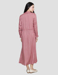 Anyday Small Stripe Maxi Dress Long Sleeve Women