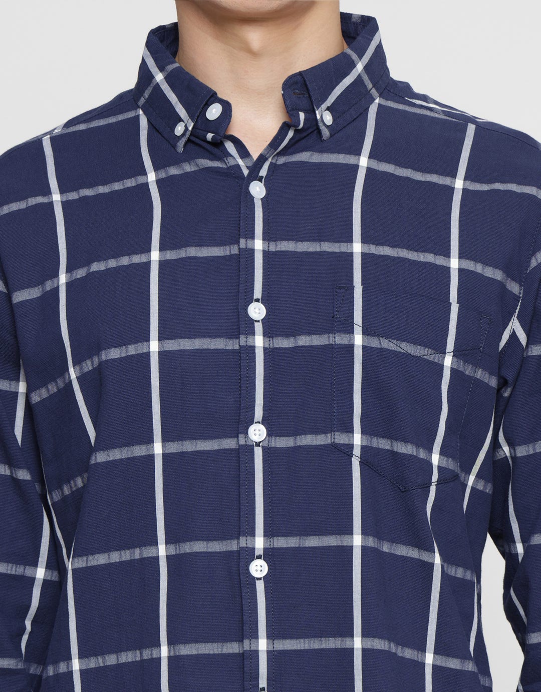 Triple Medium Plaid Motif Kemeja Flanel Slim Fit Pria