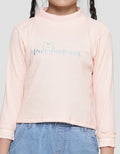 Little M Rib High Neck Bordir 1 Kaos Lengan Panjang Anak Perempuan