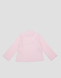 Little M Rib High Neck Embroidery 2 Girls T-Shirt