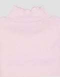 Little M Rib High Neck Embroidery 2 Girls T-Shirt
