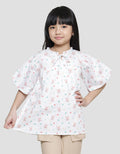 Little M Lengan Balon Print Kelinci Blouse Anak Perempuan