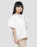 Little M Lengan Balon Print Kelinci Blouse Anak Perempuan