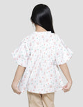 Little M Lengan Balon Print Kelinci Blouse Anak Perempuan