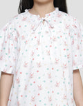 Little M Lengan Balon Print Kelinci Blouse Anak Perempuan