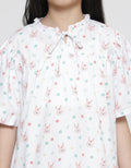 Little M Lengan Balon Print Kelinci Blouse Anak Perempuan