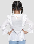 Little M Texture Lace Ruffle Blouse Anak Perempuan