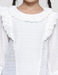 Little M Texture Lace Ruffle Blouse Anak Perempuan