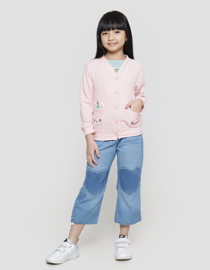 Little M Kittycorn Cardigan Anak Perempuan