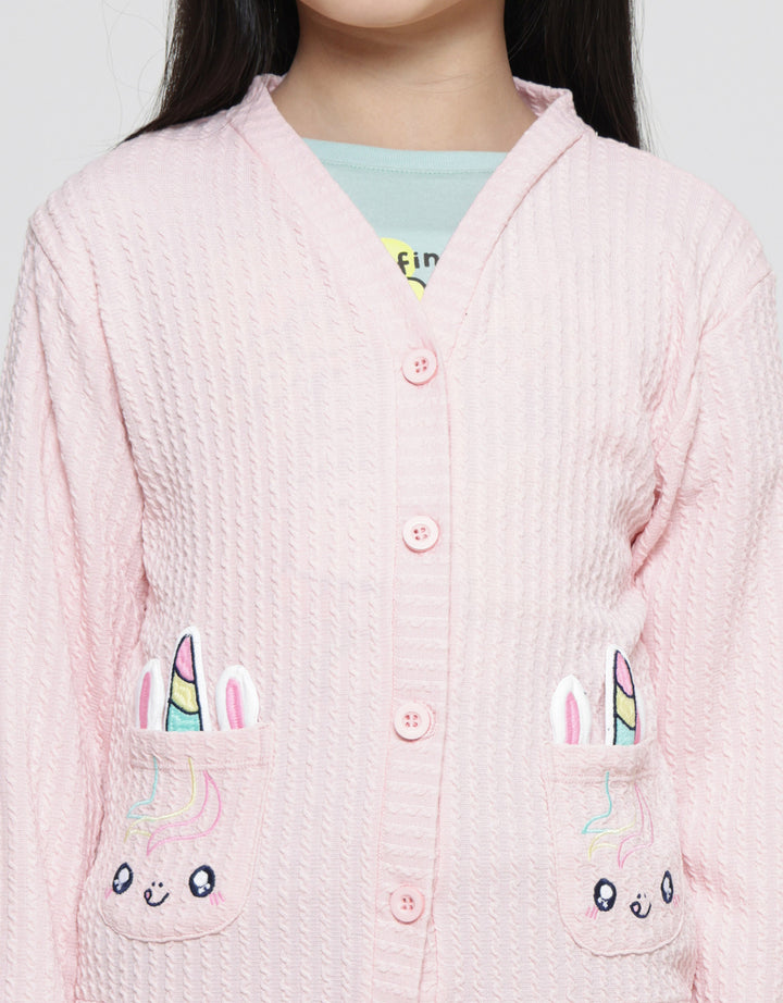 Little M Kittycorn Cardigan Anak Perempuan