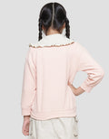 Little M Cardigan Texture Kerah Bunga 2 Jaket Anak Perempuan