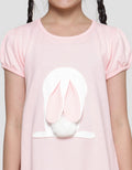 Little M Bunny Pompom Dress for Girls