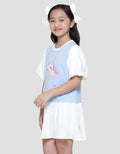 Little M Unicorn Balloon Sleeve Midi Dress for Girls