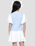 Little M Unicorn Balloon Sleeve Midi Dress for Girls