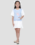 Little M Unicorn Balloon Sleeve Midi Dress for Girls