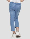 Little M Bawah Lipat Jeriwis Bordir Kelinci Jegging Denim Anak Perempuan
