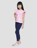 Little M Dino Leggings Set Pakaian Anak Perempuan