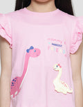 Little M Dino Leggings Set Pakaian Anak Perempuan