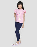 Little M Dino Leggings Set Pakaian Anak Perempuan