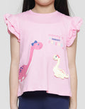 Little M Dino Leggings Set Pakaian Anak Perempuan