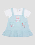 Pipiniko Bunny Love You Overall Dress Anak Perempuan