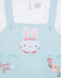 Pipiniko Bunny Love You Overall Dress Anak Perempuan