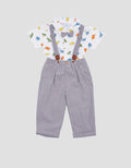 Pipiniko Formal Suspender Fp Dino Baju Set Anak Laki-Laki