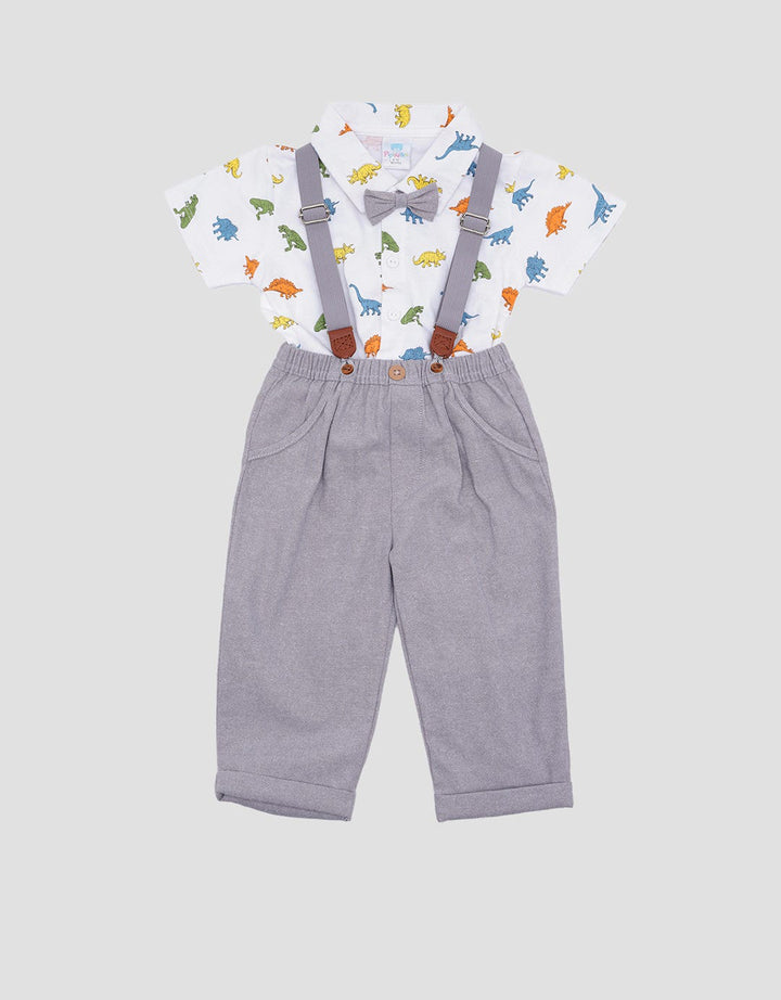 Pipiniko Formal Suspender Fp Dino Baju Set Anak Laki-Laki
