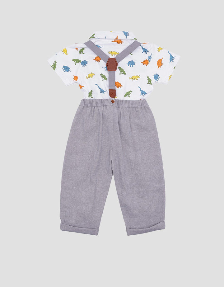 Pipiniko Formal Suspender Fp Dino Baju Set Anak Laki-Laki