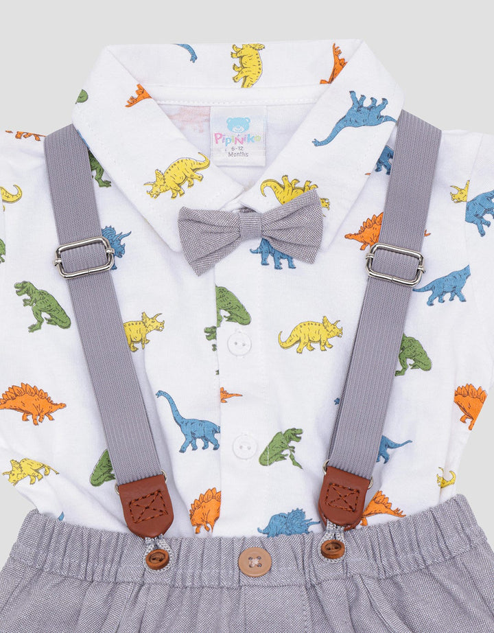 Pipiniko Formal Suspender Fp Dino Baju Set Anak Laki-Laki